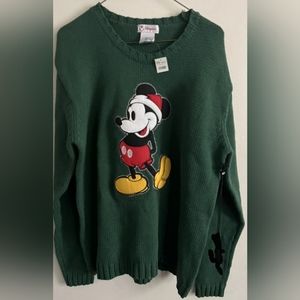 Vintage Mickey DVC Disney Vacation Club Cable knit Sweater green sz XL NWT!